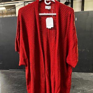 Wonderly Red short sleeve sweater - 2X